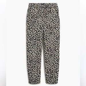J.crew Leopard-print linen-cotton drawstring pants size 6